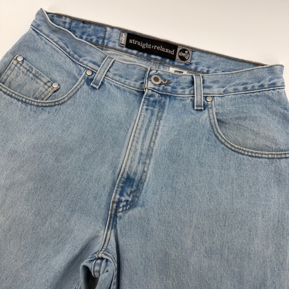 Levis SilverTab Jeans Mens 34x30 Light Blue Straight Relaxed Fit Vintage 90s USA